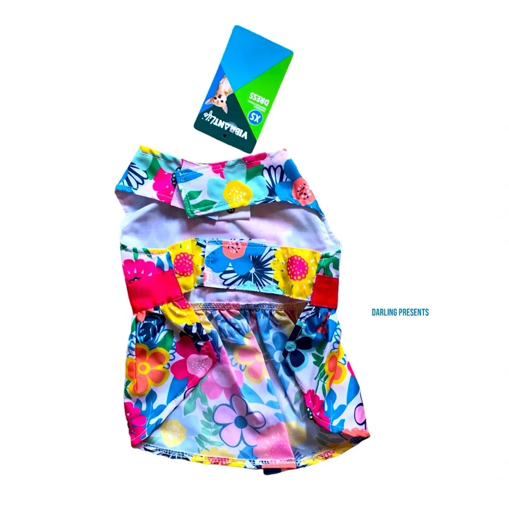 Vibrant Life Floral Dog Dress Color Multi Size S